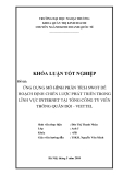 Khóa luận tốt nghiệp: Ứng dụng mô hình phân tích Swot để hoạch định chiến lược phát triển trong lĩnh vực của Incoterms tại tổng công ty viễn thông quân đội Viettel