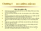 Bài giảng Quản trị rủi ro - Chương 4: Đo lường rủi ro
