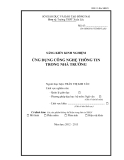 SKKN: Ứng dụng công nghệ thông tin trong nhà trường