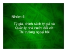 Tiểu luận: Tỷ giá, chính sách tỷ giá và Quản lý nhà nước đối với Thị trường ngoại hối