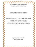 SKKN: Tổ chức, quản lý dạy học hai buổi và bài học kinh nghiệm ở trường THPT Lê Hồng Phong