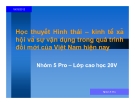 Tiểu luận: Học thuyết hình thái – kinh tế xã hội và sự vận dụng trong quá trình đổi mới của Việt Nam hiện nay