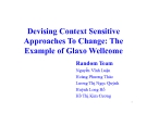 Bài thuyết trình: Devising Context Sensitive Approaches To Change: The Example of Glaxo Wellcome