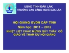 Bài giảng Sửa chữa và bảo dưỡng máy khởi động - CĐ Nghề Đăk Lắk