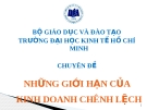 Chuyên đề: Những giới hạn của kinh doanh chênh lệnh giá