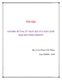 Tiểu luận: Bài học rút ra từ thất bại của nhà lãnh đạo Kim Woo Choong