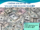 Tiểu luận: Chính sách cổ tức và giá trị doanh nghiệp