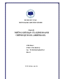 Tiểu luận: Những giới hạn của kinh doanh chênh lệch giá (Arbitrage)