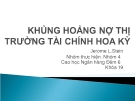 Thuyết trình: Khủng khoảng nợ trên thị trường tài chính Hoa Kỳ