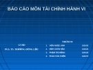 Báo cáo môn tài chính hành vi: Phân tích ảnh hưởng của phản ứng quá mức tại thị trường chứng khoán Trung Quốc