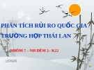 Thuyết trình: Phân tích rủi ro quốc gia trường hợp Thái Lan