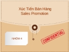 Bài thuyết trình: Xúc tiến bán hàng
