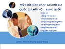 Thuyết trình: Một mô hình đánh giá rủi ro quốc gia đối với Trung Quốc