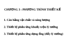 Bài giảng Phương trình thiết kế