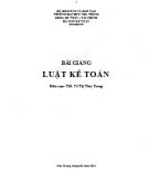 Bài giảng Luật Kế toán: Phần 2 - ThS. Võ Thị Thùy Trang