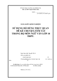 SKKN: Sử dụng đồ dùng trực quan để kể chuyện, tóm tắt trong bộ môn Ngữ Văn lớp 10 THPT