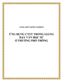 SKKN: Ứng dụng CNTT trong dạy học Văn học sử ở trường phổ thông