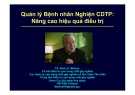 Bài giảng Quản lý Bệnh nhân Nghiện CDTP: Nâng cao hiệu quả điều trị - TS. Kevin P. Mulvey