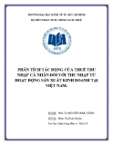 Tiểu luận: Phân tích tác động của thuế thu nhập cá nhân đối với thu nhập từ hoạt động sản xuất kinh doanh tại Việt Nam