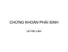 Bài giảng Chứng khoán - Chứng khoán phái sinh - Lê Văn Lâm