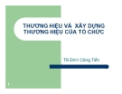 Bài giảng Thương hiệu và xây dựng thương hiệu của tổ chức - TS. Đinh Công Tiến