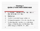 Bài giảng môn Quản trị nhà hàng: Chương 4 - GV. Trần Thu Hương