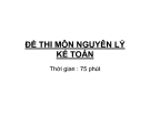 Đề thi môn học nguyên lý kế toán