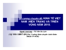 Đề cương chuyên đề: Kinh tế Việt Nam: hiện trạng và triển vọng năm 2010 - TS.Trần Du Lịch