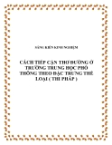 SKKN: Cách tiếp cận thơ Đường ở trường trung học phổ thông theo đặc trưng thể loại ( thi pháp )
