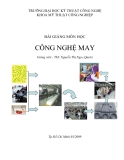 Bài giảng môn học Công nghệ may - ThS. Nguyễn Thị Ngọc Quyên