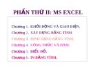 Bài giảng Tin học văn phòng: Phần 2 - MS Excel