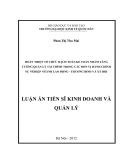 Luận án Tiến sĩ Kinh doanh và quản lý: Hoàn thiện tổ chức hạch toán kế toán nhằm tăng cường quản lý tài chính trong các đơn vị hành chính sự nghiệp ngành Lao động – Thương binh và xã hội