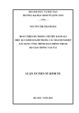 Luận án Tiến sĩ Kinh tế: Hoàn thiện hệ thống chỉ tiêu đánh giá hiệu quả kinh doanh trong các doanh nghiệp xây dựng công trình giao thông thuộc Bộ Giao thông Vận tải