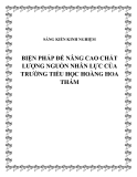 SKKN: Biện pháp để nâng cao chất lượng nguồn nhân lực của trường Tiểu học Hoàng Hoa Thám