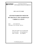 Khóa luận tốt nghiệp: Giải pháp marketing nhằm thu hút khách lưu trú tại khách sạn ParkRoyal Sài Gòn