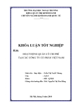 Khóa luận tốt nghiệp: Chính sách quản lý ngoại hối của ngân hàng nhà nước Việt Nam trong thời kỳ hậu khủng hoảng tài chính