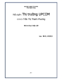 Tiểu luận: Thị trường UPCOM