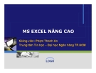 Bài giảng MS Excel nâng cao - GV. Phạm Thanh An