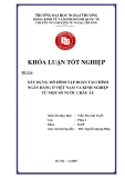 Khóa luận tốt nghiệp: Xây dựng mô hình tập đoàn tài chính ngân hàng ở Việt Nam và kinh nghiệm từ một số nước Châu Âu