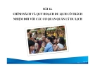 Bài giảng Du lịch có trách nhiệm: Bài 12