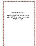 SKKN: Hướng dẫn học sinh lớp 12 rèn kỹ năng làm văn Nghị luận xã hội