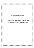 SKKN: Ứng dụng công nghệ thông tin vào soạn giảng môn Địa lí 7