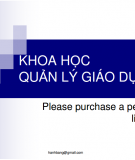 Bài giảng Khoa học Quản lý giáo dục 2