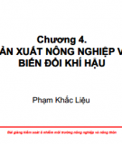 Bài giảng Kiểm soát ô nhiễm môi trường nông nghiệp và nông thôn: Chương 4 - Phạm Khắc Liệu