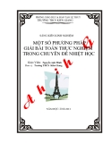 SKKN: Một số phương pháp giải bài toán thực nghiệm trong chuyên đề Nhiệt học