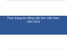 Bài giảng Thực trạng lao động việc làm Việt Nam năm 2011
