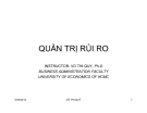 Bài giảng Quản trị rủi ro - Võ Thị Quý