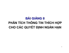 Bài giảng Kế toán quản trị: Bài số 8