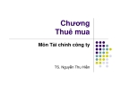 Bài giảng Tài chính công ty: Chương 12 - TS. Nguyễn Thu Hiền