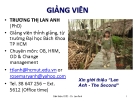 Bài giảng Thay đổi và phát triển tổ chức: Chương 1 - TS. Trương Thị Lan Anh